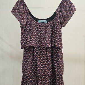 Guess by Marciano Print Tier/Ruffle Leisure Dress/ResortWear